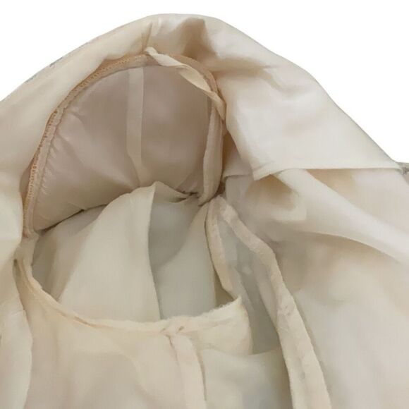 Nah Nah Woman Ivory Vintage Lace Formal Lined Embellished Sequin Dress Jacket - Picture 5 of 8